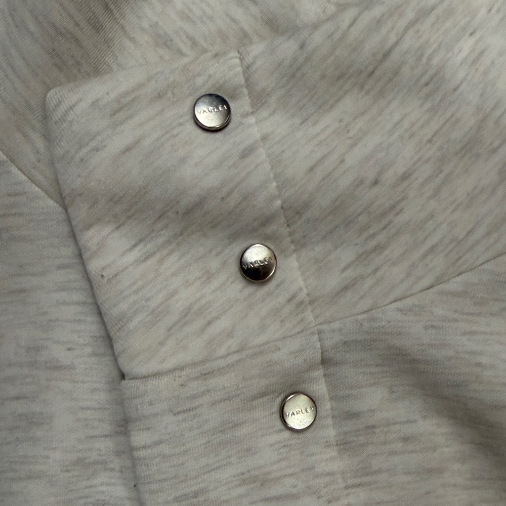 Varley Cream High-Neck Cardigan - Picture 3 of 6